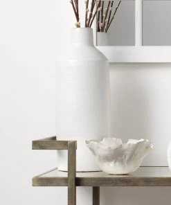 Jamie Young Dimple Carafe In Matte White Ceramic