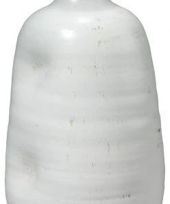 DECOR Jamie Young Dimple Vase In Matte White Ceramic