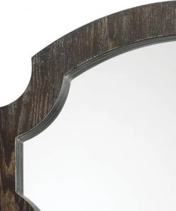 DECOR Jamie Young Estate Mirror In Dark Grey Wood