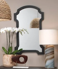 DECOR Jamie Young Estate Mirror In Dark Grey Wood