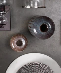 Jamie Young Finn Small Midcentury Vase In Mauve Glass DECOR