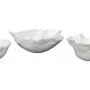 DECOR Jamie Young Fleur Ceramic Bowls In White Ceramic (set Of 3)
