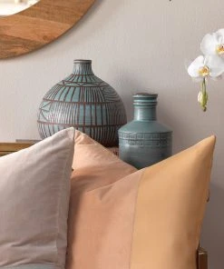 Jamie Young Folk Vessel In Blue Ceramic DECOR