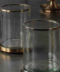 Jamie Young Fulton Hurricane In Antique Brass