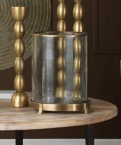 Jamie Young Fulton Hurricane In Antique Brass