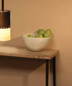 Jamie Young Large Georgina Bowl In White Faux Alabaster DECOR