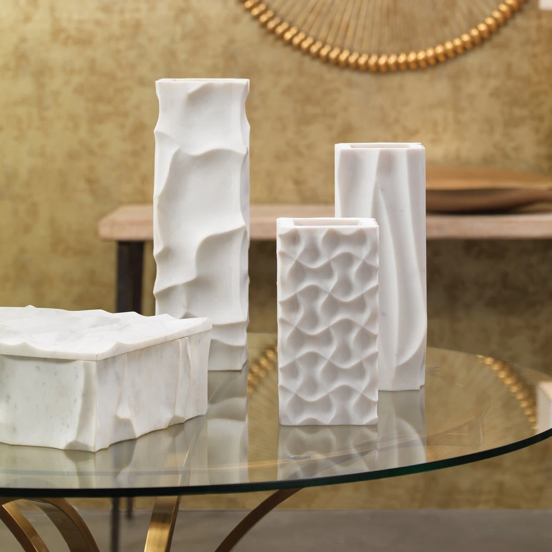 Jamie Young Glacier Small Vessel In White Marble DECOR 5 Jamie Young Glacier Small Vessel In White Marble DECOR