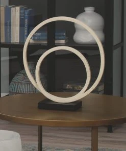 Jamie Young Helix Double Ring Sculpture In Natural Bone DECOR