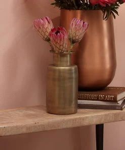 Jamie Young Hera Vase In Antique Brass DECOR