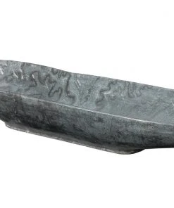DECOR Jamie Young Long Oval Marble Bowl In Grey Marble