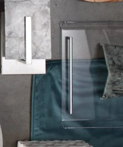 DECOR Jamie Young Lucille Tray In Clear Acrylic & Chrome