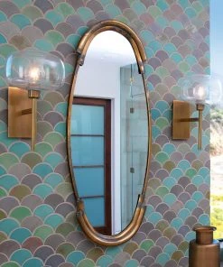 DECOR Jamie Young Margaux Mirror In Antique Brass