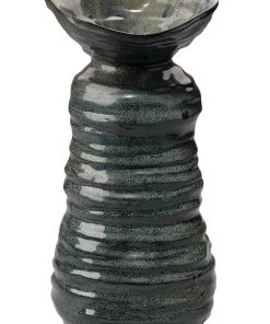 Jamie Young Large Marine Vase In Pearl Blue Ceramic