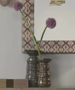 Jamie Young Medium Marine Vase In Pearl Blue Ceramic DECOR