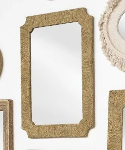 Jamie Young Marina Mirror In Natural Seagrass