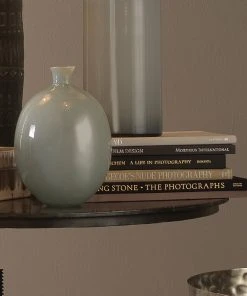 Jamie Young Minx Decorative Vases In Grey Glass (set Of 2)