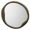 Jamie Young Organic Round Mirror In Antique Brass