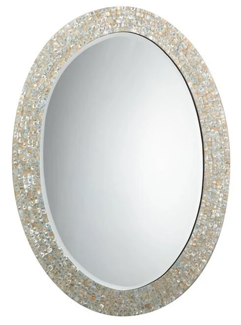 Jamie Young Large Oval Mirror In Mother Of Pearl DECOR 3 Jamie Young Large Oval Mirror In Mother Of Pearl DECOR