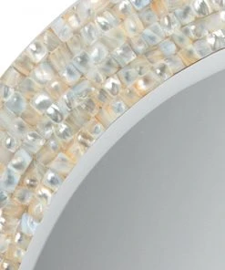 Jamie Young Large Oval Mirror In Mother Of Pearl DECOR