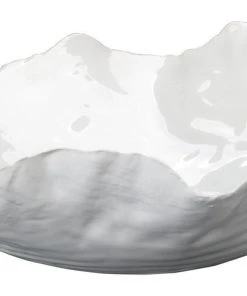 DECOR Jamie Young Large Peony Bowl In White Ceramic