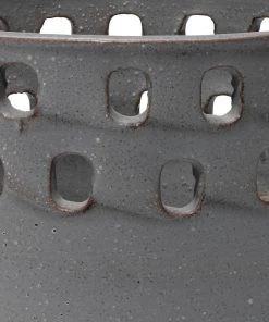 Jamie Young Large Perforated Pot In Grey Ceramic DECOR