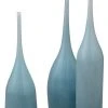 Jamie Young Pixie Decorative Vases In Periwinkle Blue Glass (set Of 3)