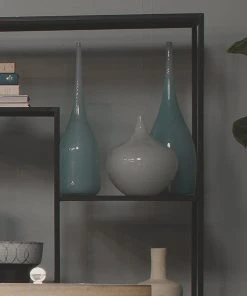 Jamie Young Pixie Decorative Vases In Periwinkle Blue Glass (set Of 3)