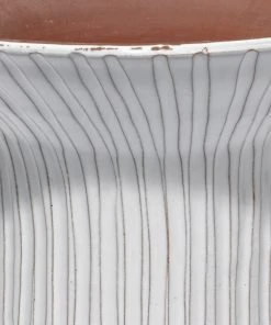 Jamie Young Short Podium Vessel In Cream Ceramic