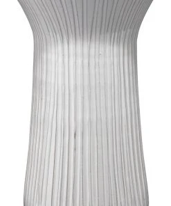 DECOR Jamie Young Tall Podium Vessel In Cream Ceramic