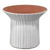 DECOR Jamie Young Wide Podium Vessel In Cream Ceramic