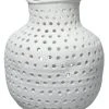 DECOR Jamie Young Porous Vase In Matte White 2 DECOR Jamie Young Porous Vase In Matte White