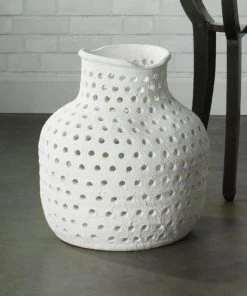 DECOR Jamie Young Porous Vase In Matte White