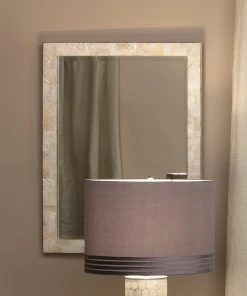 DECOR Jamie Young Rectangle Mirror In Mother Of Pearl 7 DECOR Jamie Young Rectangle Mirror In Mother Of Pearl