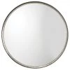 Jamie Young Refined Round Mirror In Silver Leaf Metal