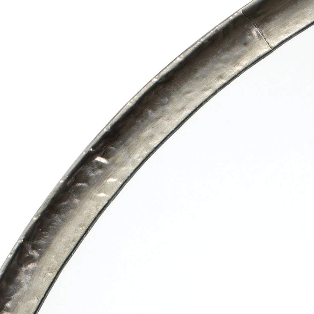 Jamie Young Refined Round Mirror In Silver Leaf Metal 4 Jamie Young Refined Round Mirror In Silver Leaf Metal