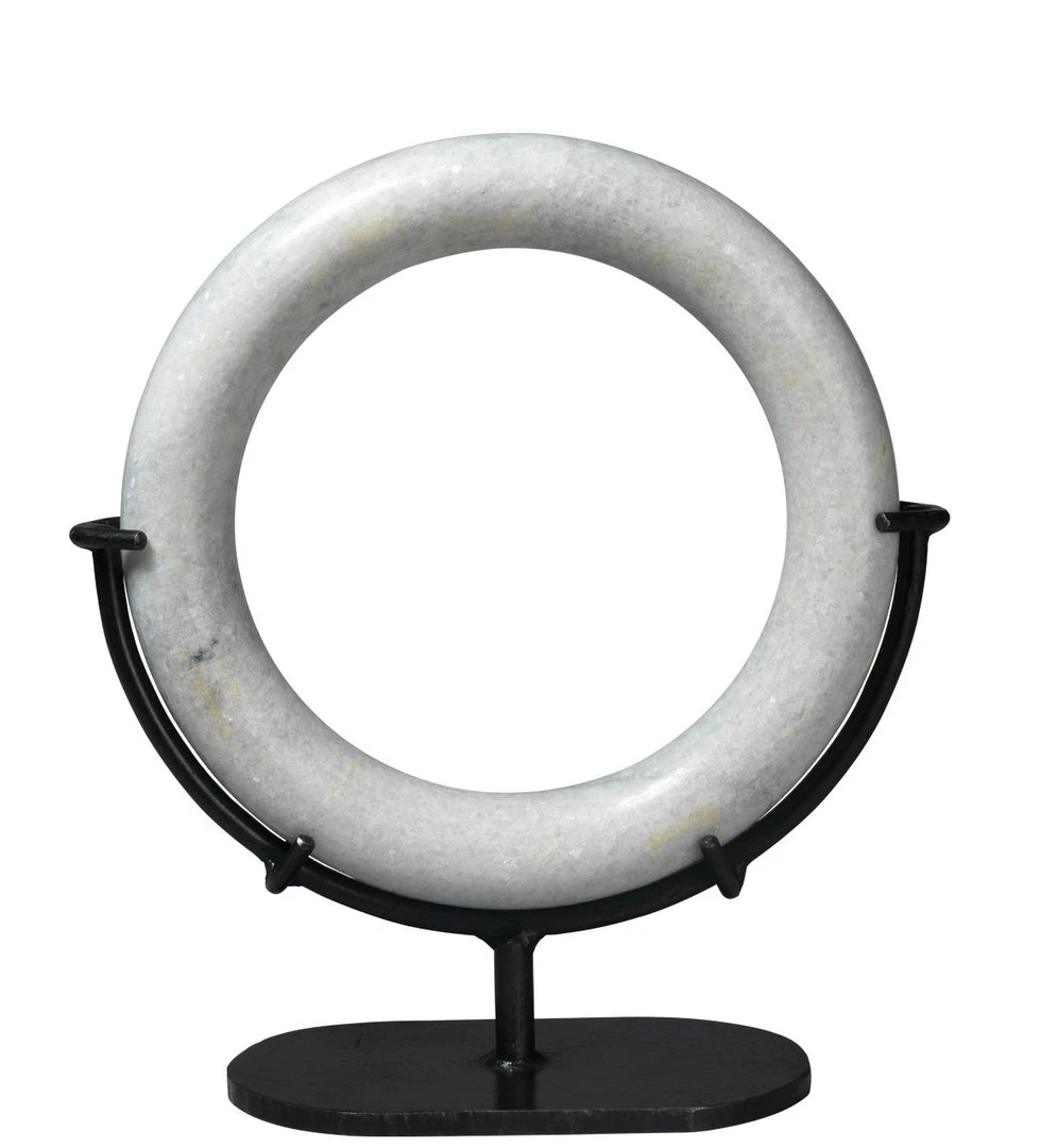 DECOR Jamie Young Medium Marble Ring In White Marble 3 DECOR Jamie Young Medium Marble Ring In White Marble