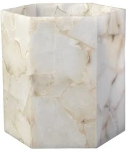 DECOR Jamie Young Savannah Large Hexagon Hurricane In Alabaster