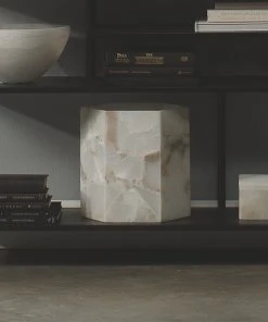 DECOR Jamie Young Savannah Large Hexagon Hurricane In Alabaster 7 DECOR Jamie Young Savannah Large Hexagon Hurricane In Alabaster