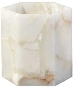 Jamie Young Savannah Small Hexagon Hurricane In Alabaster