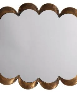 DECOR Jamie Young Scalloped Mirror In Antique Brass