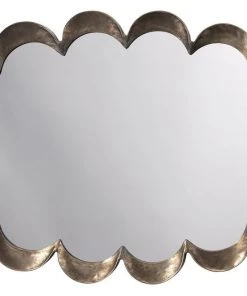 Jamie Young Scalloped Mirror In Antique Silver DECOR