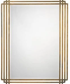 Jamie Young Serai Mirror In Antique Brass