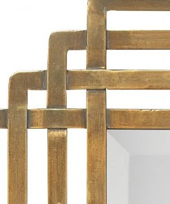 Jamie Young Serai Mirror In Antique Brass