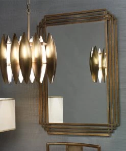 Jamie Young Serai Mirror In Antique Brass