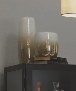 Jamie Young Solar Large Vase In Gold Ombre Glass