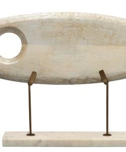 DECOR Jamie Young Spooner Object In White Washed Wood