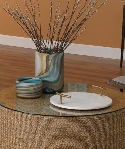 DECOR Jamie Young Medium Terrene Vase In Grey Swirl Glass