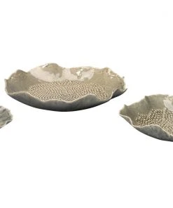 Jamie Young Tidepool Bowls In Grey Ceramic (Set Of 3) DECOR