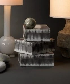 DECOR Jamie Young Tie Dye Box In Grey