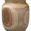 Jamie Young Topanga Wooden Vase In Natural Wood